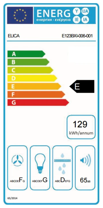 Įmontuojamas gartraukis Elica ELITE 14 LUX BL/A/60, juodas