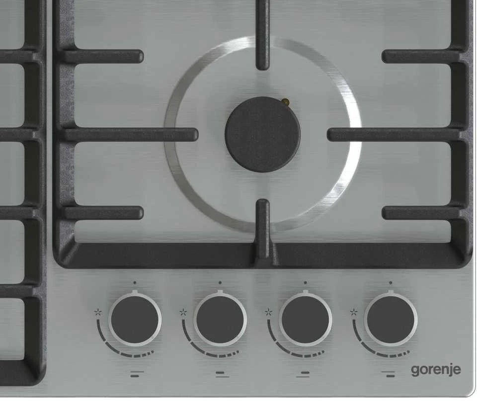 Gorenje | Hob | G642ABX | Gas | Number of burners/cooking zones 4 | Rotary knobs | Nerūdijantis plienas