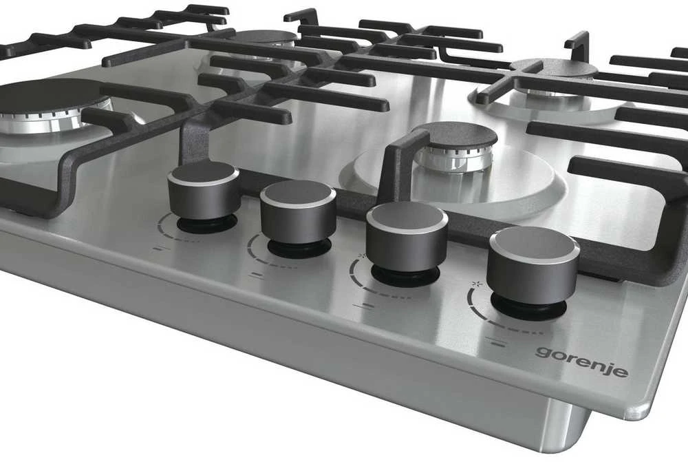 Gorenje | Hob | G642ABX | Gas | Number of burners/cooking zones 4 | Rotary knobs | Nerūdijantis plienas