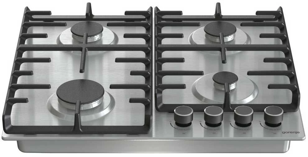 Gorenje | Hob | G642ABX | Gas | Number of burners/cooking zones 4 | Rotary knobs | Nerūdijantis plienas