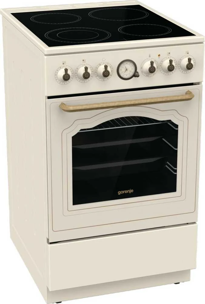 Gorenje | Cooker | GECS5B70CLI | Hob type Vitroceramic | Oven type Electric | rusvai gelsvas | Plotis 50 cm | Gylis 59.4 cm | 70 L