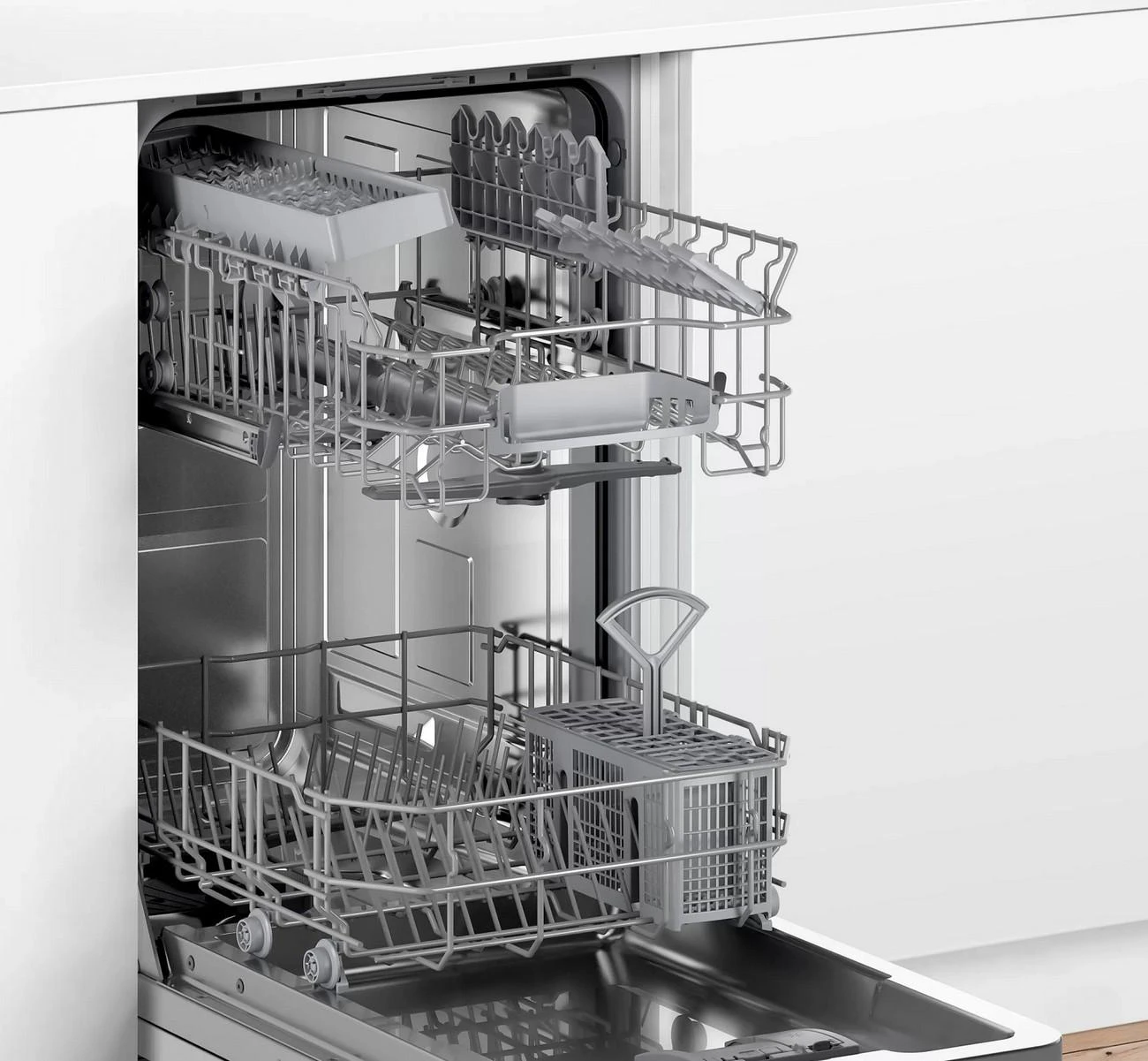 Įmontuojama indaplovė Bosch SPV2IKX10E 45 cm