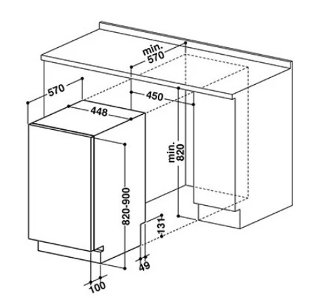 Indaplovė Whirlpool WSIO 3T223 PCE X