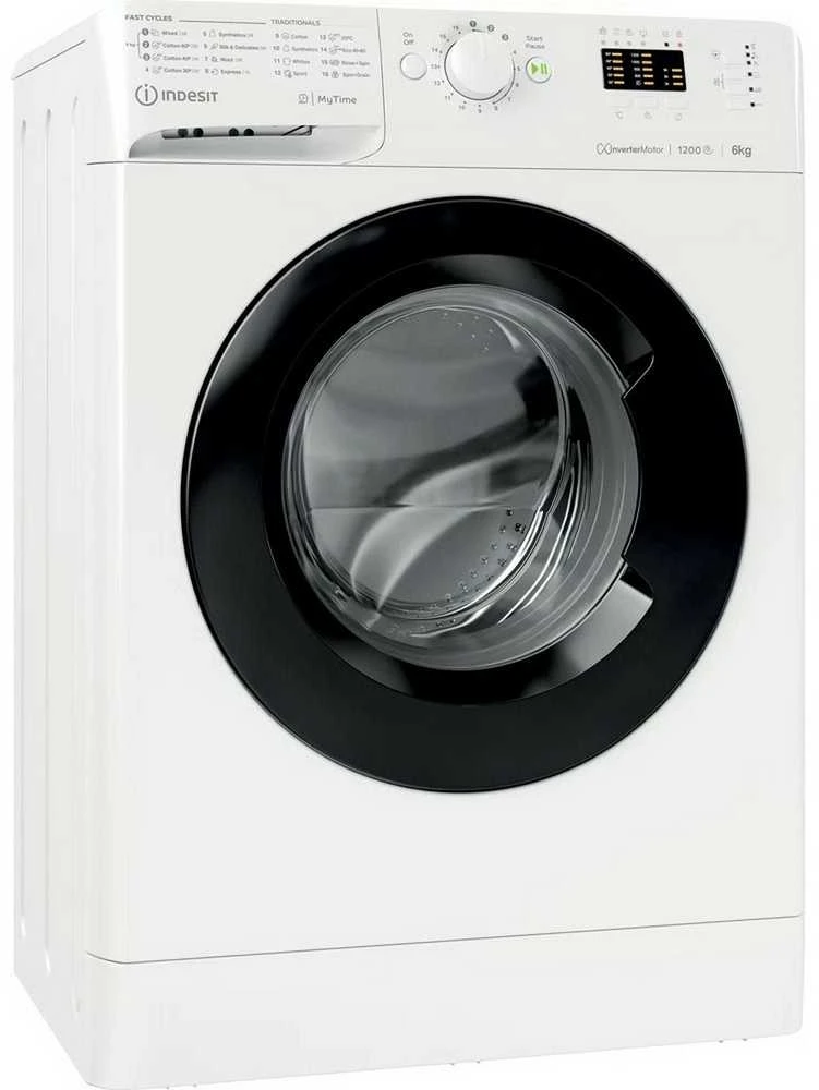 INDESIT | Skalbimo mašina | MTWSA 61294 WK EE | Energy efficiency class C | Front loading | Skalbimo talpa 6kg | 1150 RPM | Gylis 42.5 cm | Plotis 59.5 cm | Ekranas | Big Digit | Baltas