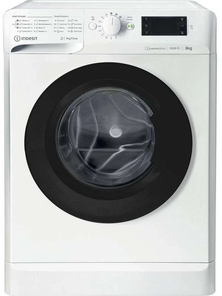 INDESIT | Skalbimo mašina | MTWSE 61294 WK EE | Energy efficiency class C | Front loading | Skalbimo talpa 6kg | 1150 RPM | Gylis 42.5 cm | Plotis 59.5 cm | Ekranas | Big Digit | Baltas