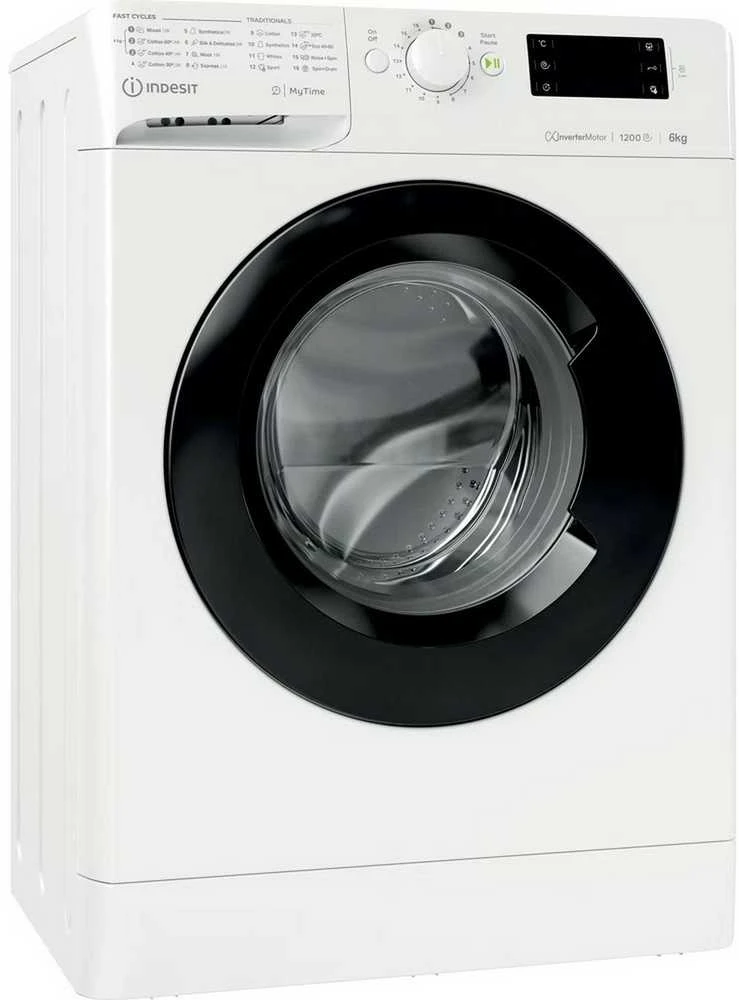 INDESIT | Skalbimo mašina | MTWSE 61294 WK EE | Energy efficiency class C | Front loading | Skalbimo talpa 6kg | 1150 RPM | Gylis 42.5 cm | Plotis 59.5 cm | Ekranas | Big Digit | Baltas