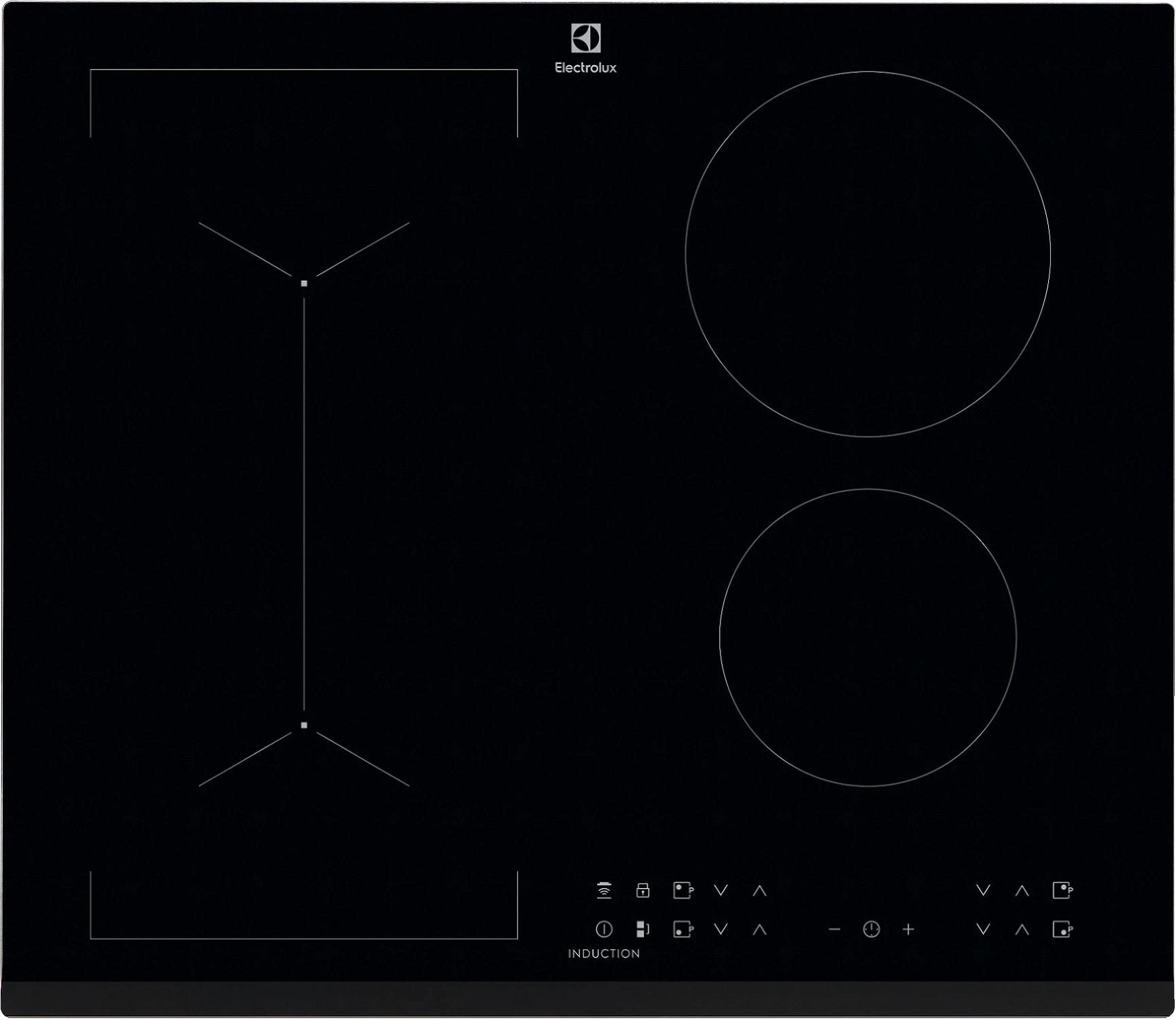 Induction cooktop Electrolux LIV6343 (3 fields, juodos spalvos)