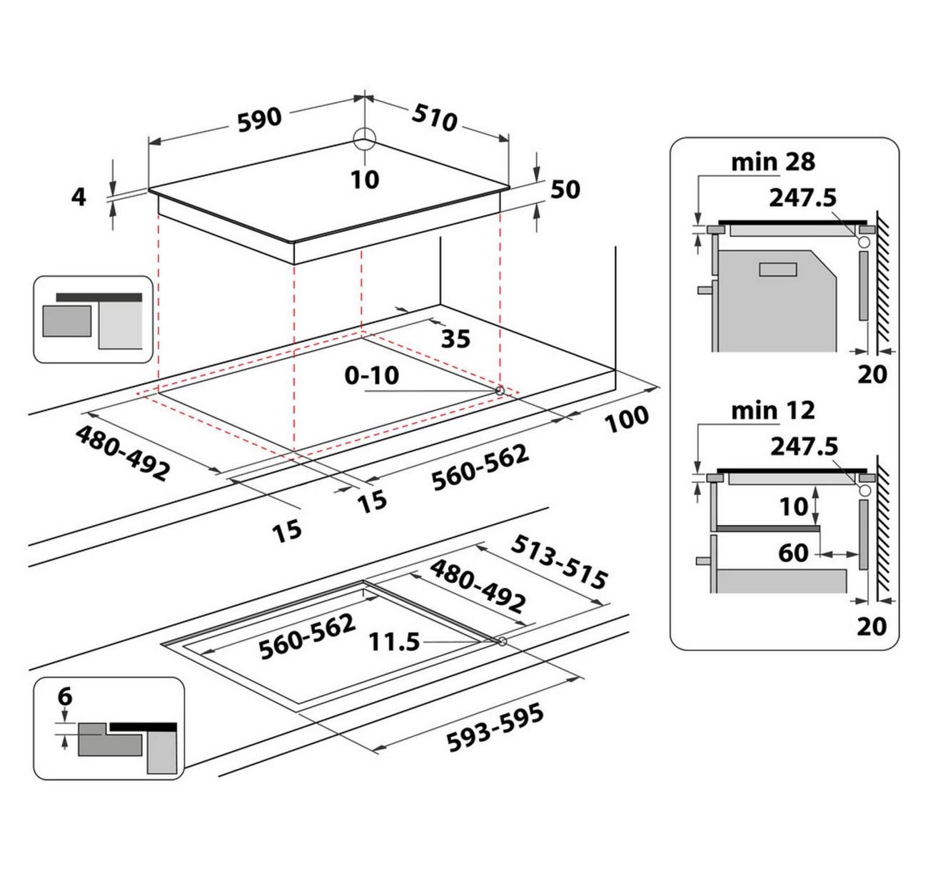 Kaitlentė Whirlpool WS Q7360 NE šildymo plokštė
