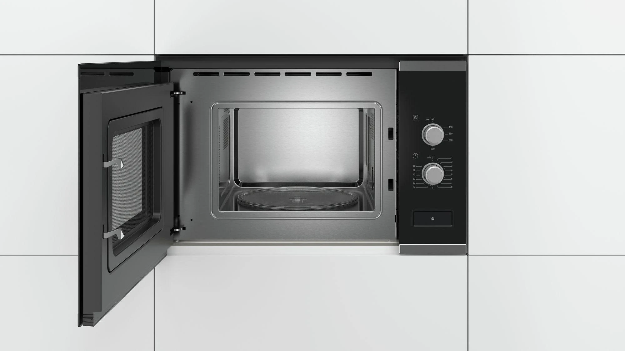 Bosch BFL520MS0 Serija 4, Įmontuojamoji mikrobangų krosnelė, Nerūdijančio plieno