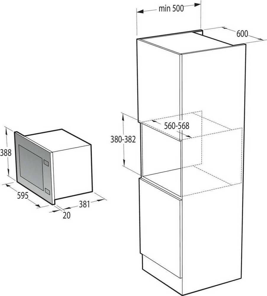 Mikrobangų krosnelė Gorenje BM251SG2BG
