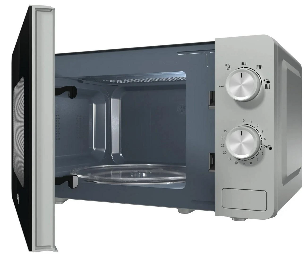 Mikrobangų krosnelė Gorenje | Microwave orkaitė | MO17E1S | Free standing | 17 L | 700 W | Sidabrinis