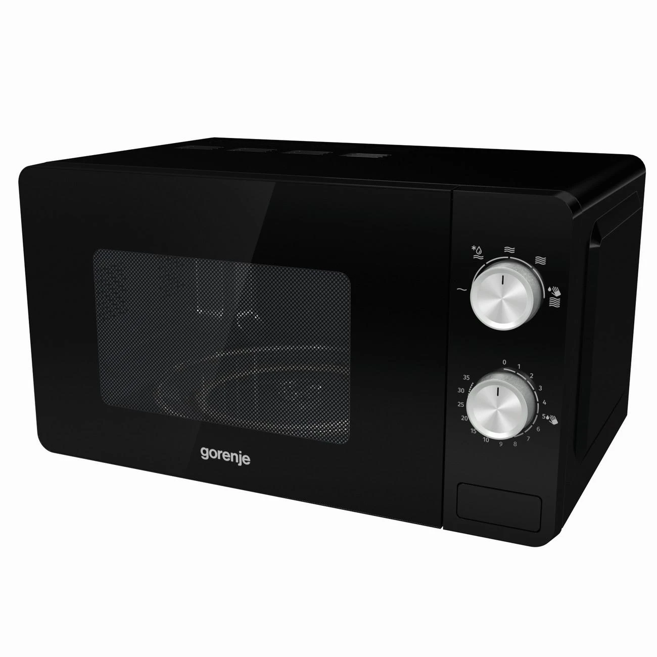 Mikrobangų krosnelė Gorenje | Microwave orkaitė | MO20E1B | Free standing | 20 L | 800 W | Juodas