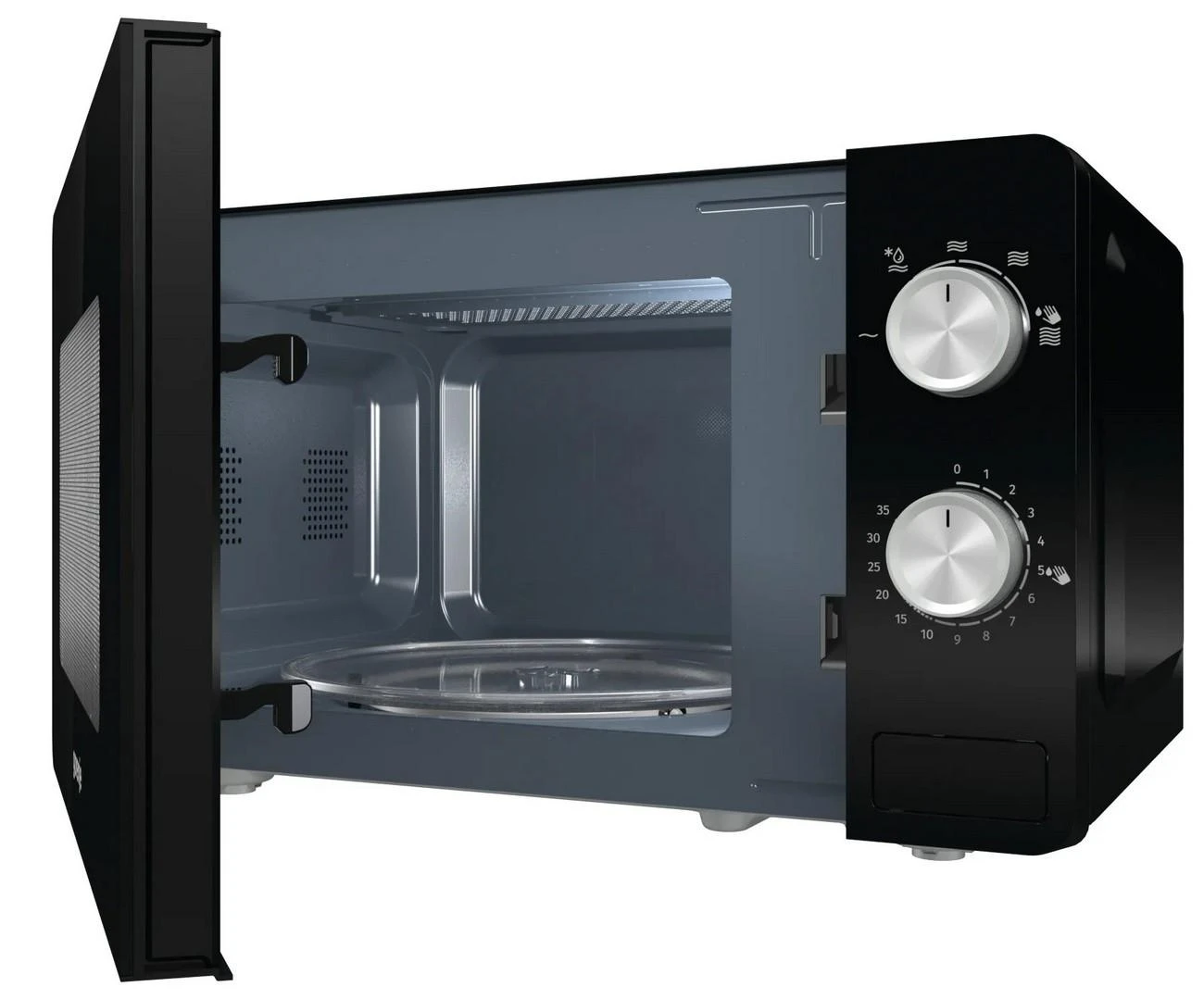 Mikrobangų krosnelė Gorenje | Microwave orkaitė | MO20E1B | Free standing | 20 L | 800 W | Juodas