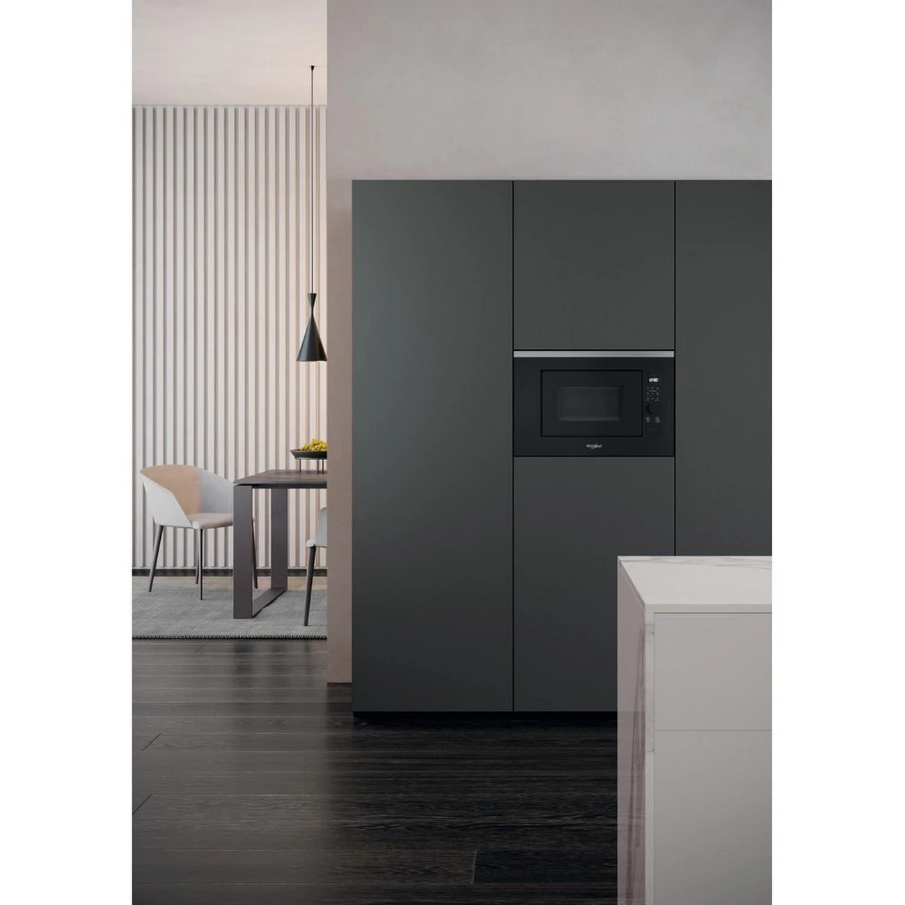Whirlpool WMF201G mikrobangų krosnelė Įmontuoti Mikrobangų krosnelė su kepsninės funkcija 20 L 800 W Juoda, Nerūdijančiojo plieno