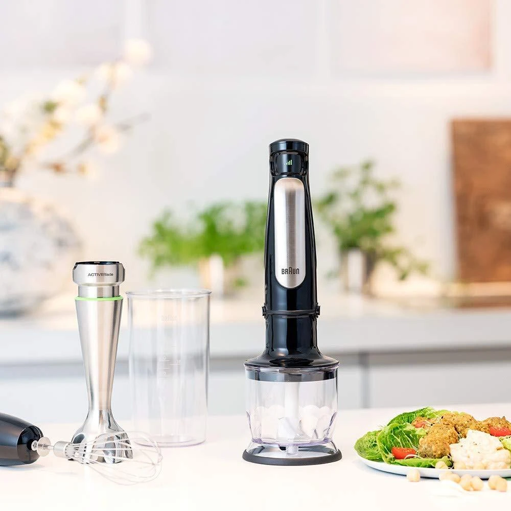 Braun MQ 7025X 0,6 L Panardinamas maišytuvas Juoda, Nerūdijančiojo plieno 1000 W