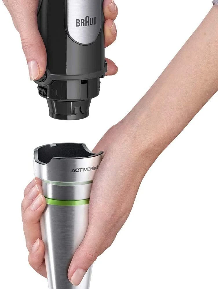 Braun MultiQuick 7 MQ 7045X 1,25 L Panardinamas maišytuvas Juoda, Nerūdijančiojo plieno 1000 W