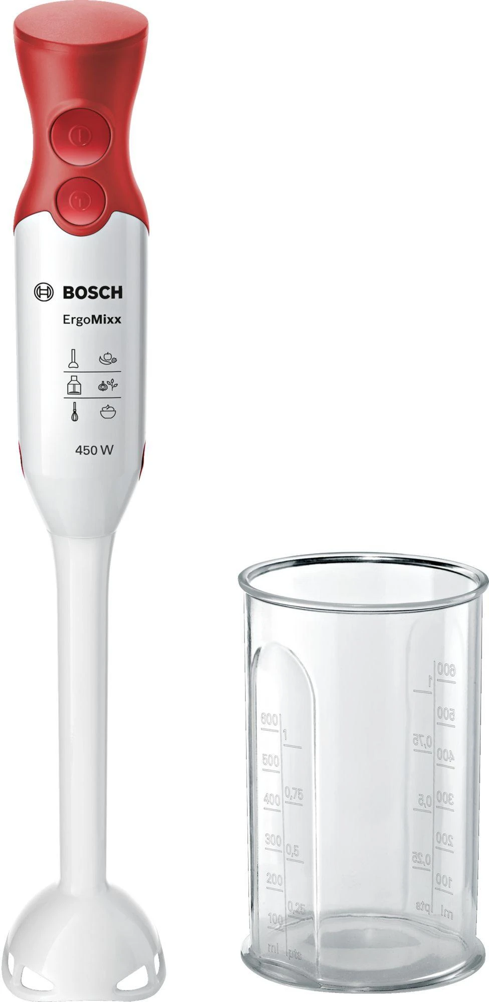 Bosch MSM64010 plakiklis Immersion plakiklis 450 W Raudona, Baltas
