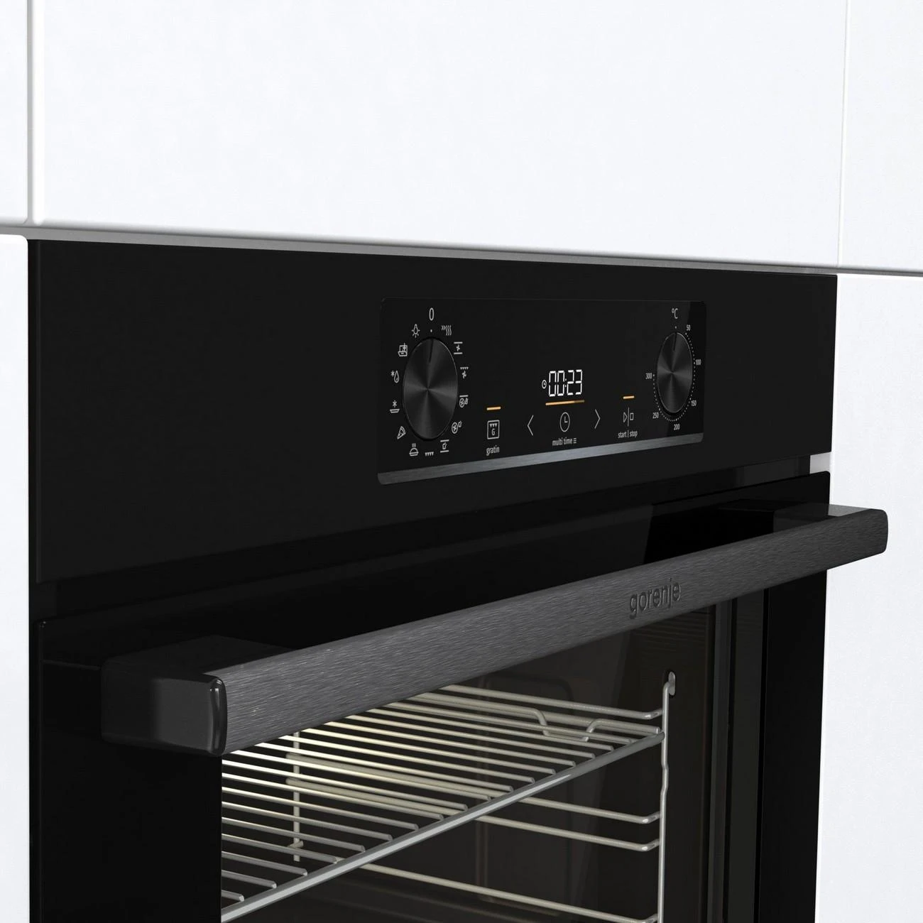 Gorenje | Orkaitė | BOS6737E06B | 77 L | Daugiafunkcis | EcoClean | Mechaninis valdymas | Garų funkcija | Konvekcija | Aukštis 59,5 cm | Plotis 59,5 cm | Juodas