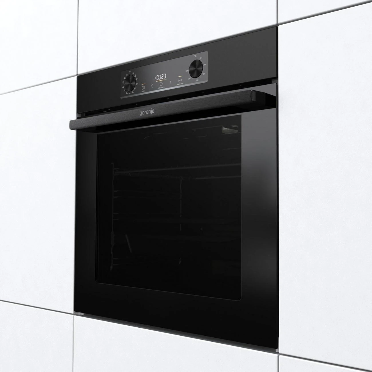 Gorenje | Orkaitė | BOS6737E06B | 77 L | Daugiafunkcis | EcoClean | Mechaninis valdymas | Garų funkcija | Konvekcija | Aukštis 59,5 cm | Plotis 59,5 cm | Juodas