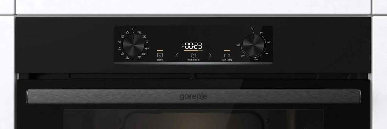 Gorenje | Orkaitė | BOS6737E06B | 77 L | Daugiafunkcis | EcoClean | Mechaninis valdymas | Garų funkcija | Konvekcija | Aukštis 59,5 cm | Plotis 59,5 cm | Juodas