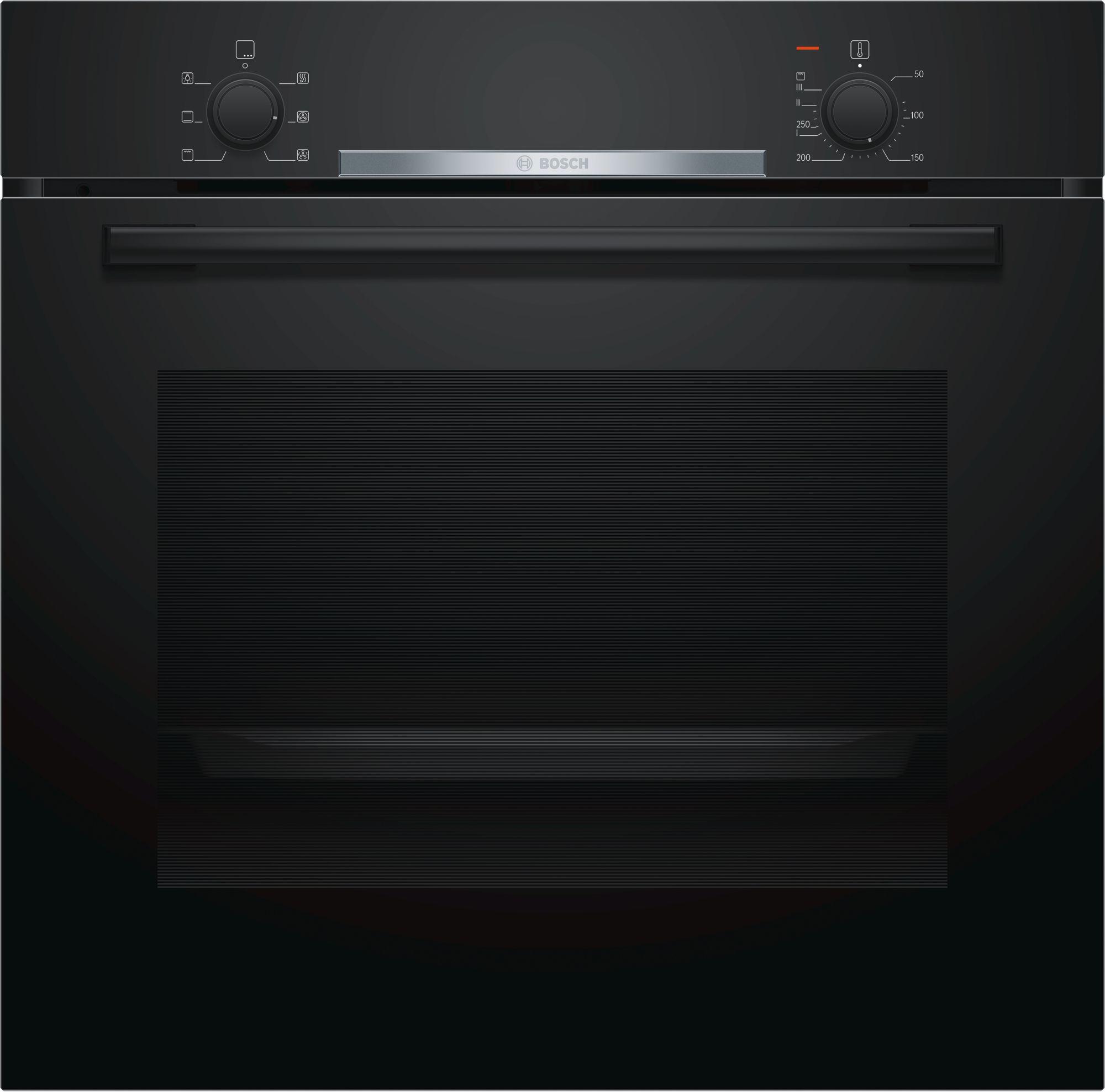 Bosch HBA530BB0S Serija 2, Įmontuojamoji orkaitė, 60 x 60 cm, Juodas