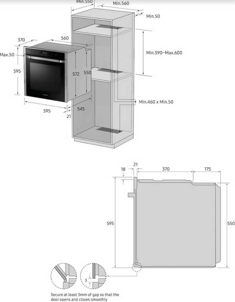 Orkaitė Samsung NV68A1140BK/OL