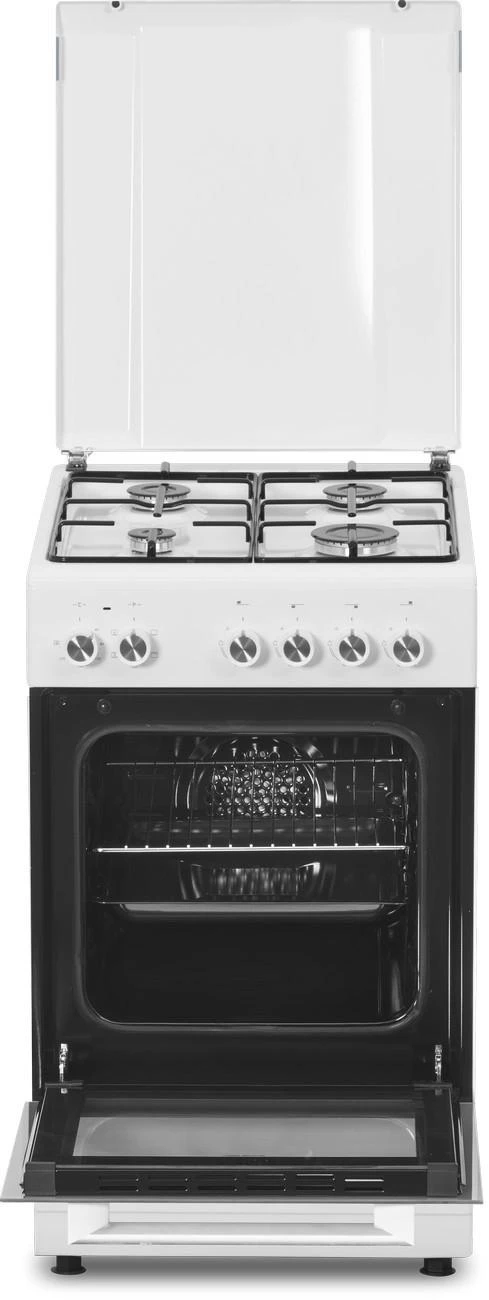 Simfer | Viryklė | 5405SERBB | Kaitlentės tipas Dujinis | Orkaitės tipas Elektrinis | Baltas | Plotis 50 cm | Elektroninis uždegimas | Gylis 60 cm | 43 L