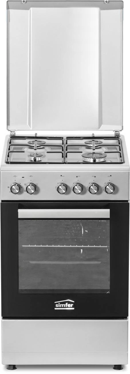 Viryklė Simfer | Cooker | 5405SERGG | Hob type Gas | Oven type Electric | Nerūdijantis plienas | Plotis 50 cm | Electronic ignition | Gylis 60 cm | 43 L