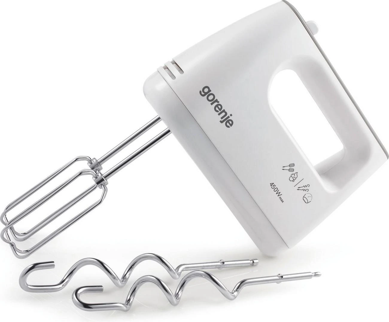 Plakiklis Gorenje | Mixer | M420CW | Hand Mixer | 450 W | Greičių skaičius 5 | Turbo mode | Baltas