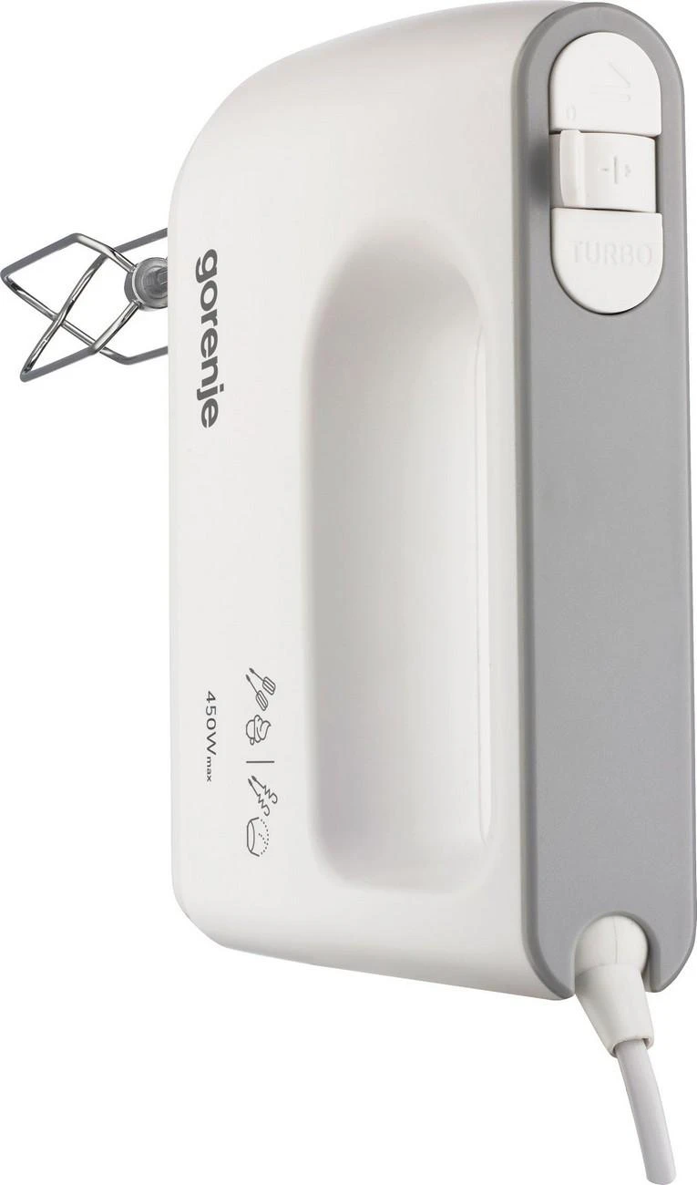 Plakiklis Gorenje | Mixer | M420CW | Hand Mixer | 450 W | Greičių skaičius 5 | Turbo mode | Baltas