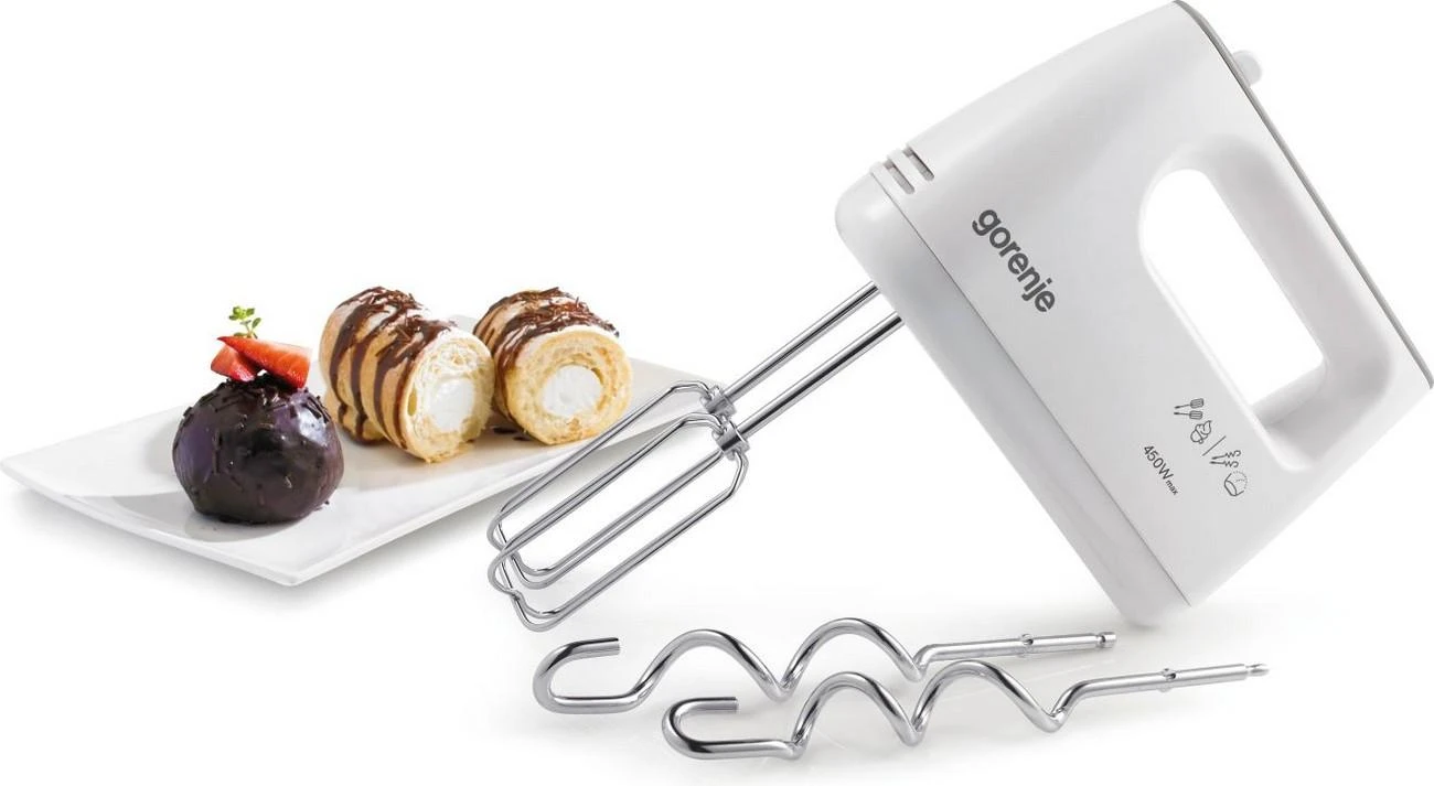 Plakiklis Gorenje | Mixer | M420CW | Hand Mixer | 450 W | Greičių skaičius 5 | Turbo mode | Baltas