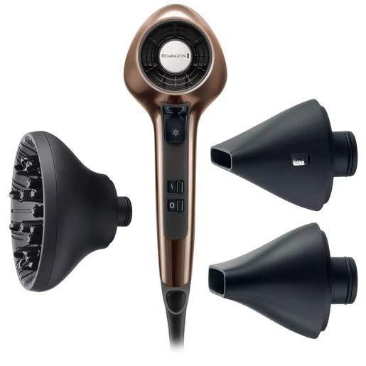 Plaukų džiovintuvas Remington The Salon Collection Air3D Plaukų džiovyklė | D7777 | 1800 W | Temperatūros nustatymų skaičius: 3 | Jonizavimo funkcija | Difuzoriaus antgalis | Ruda