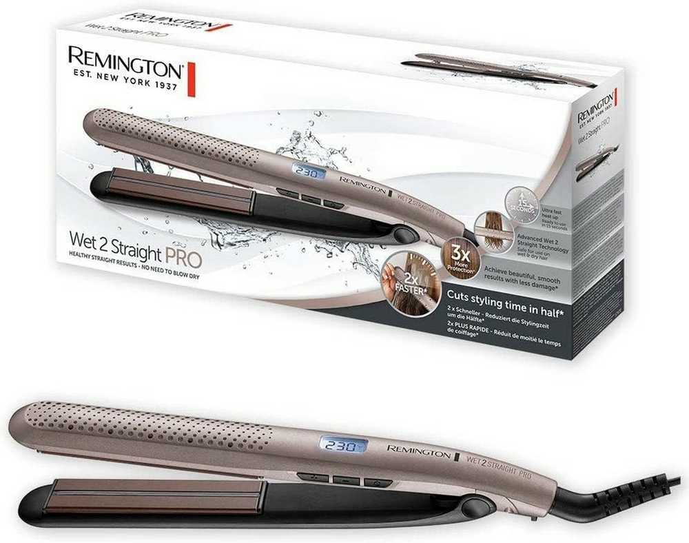 Remington | Wet 2 Straight PRO Plaukų tiesintuvas | S7970 | Ceramic heating system | Temperature (max) 230 °C | Rožinė/Gold