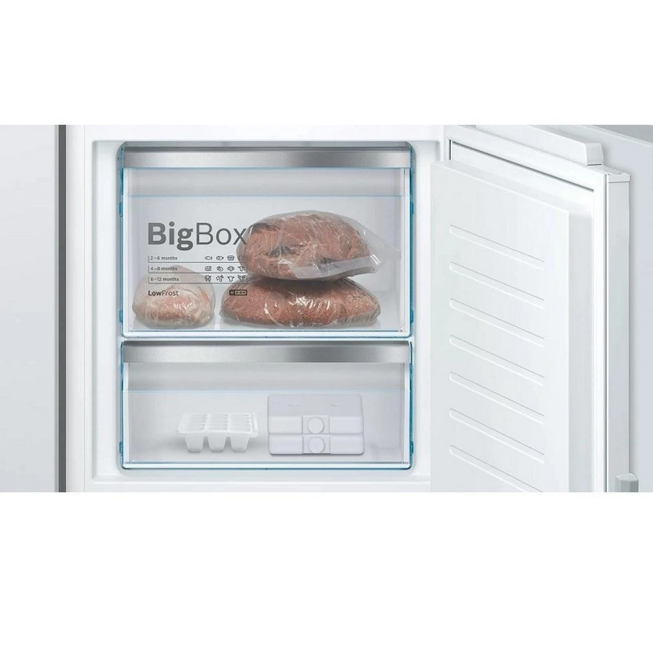 Įmontuojamasis šaldytuvas su šaldiklio skyriumi apačioje Bosch KIS87AFE0 Serija 6, 177,2 x 55,8 cm, plokščias vyris