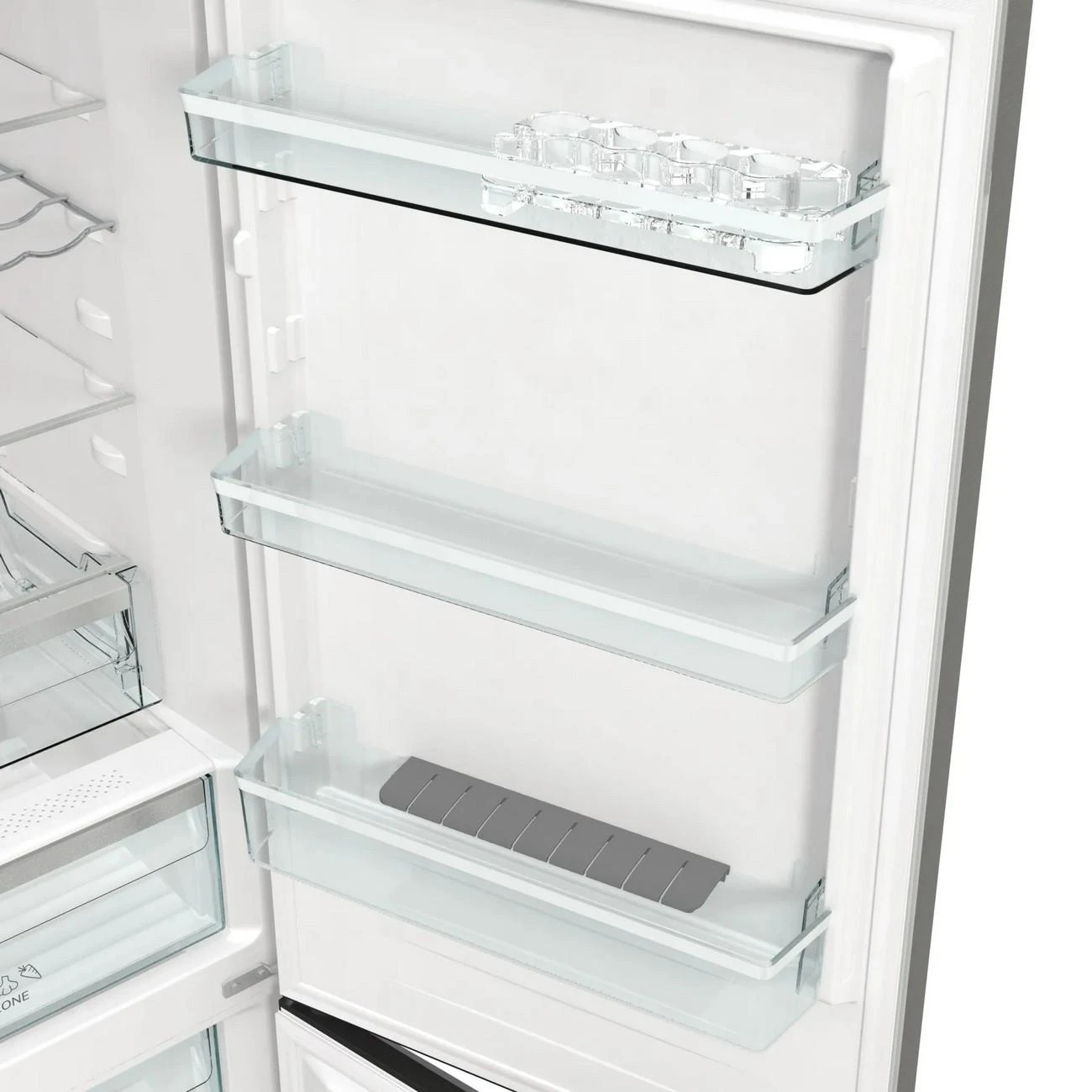 Gorenje | Šaldytuvas | NRK6192AXL4 | Energy efficiency class E | Free standing | Combi | Height 185 cm | No Frost system | Šaldytuvas net capacity 204 L | Šaldiklis net capacity 96 L | Ekranas | 38 dB | Stainless Steel