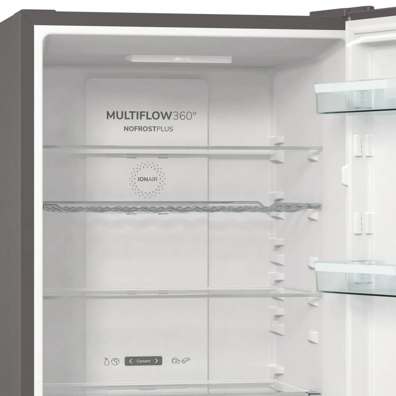 Gorenje | Šaldytuvas | NRK6192AXL4 | Energy efficiency class E | Free standing | Combi | Height 185 cm | No Frost system | Šaldytuvas net capacity 204 L | Šaldiklis net capacity 96 L | Ekranas | 38 dB | Stainless Steel