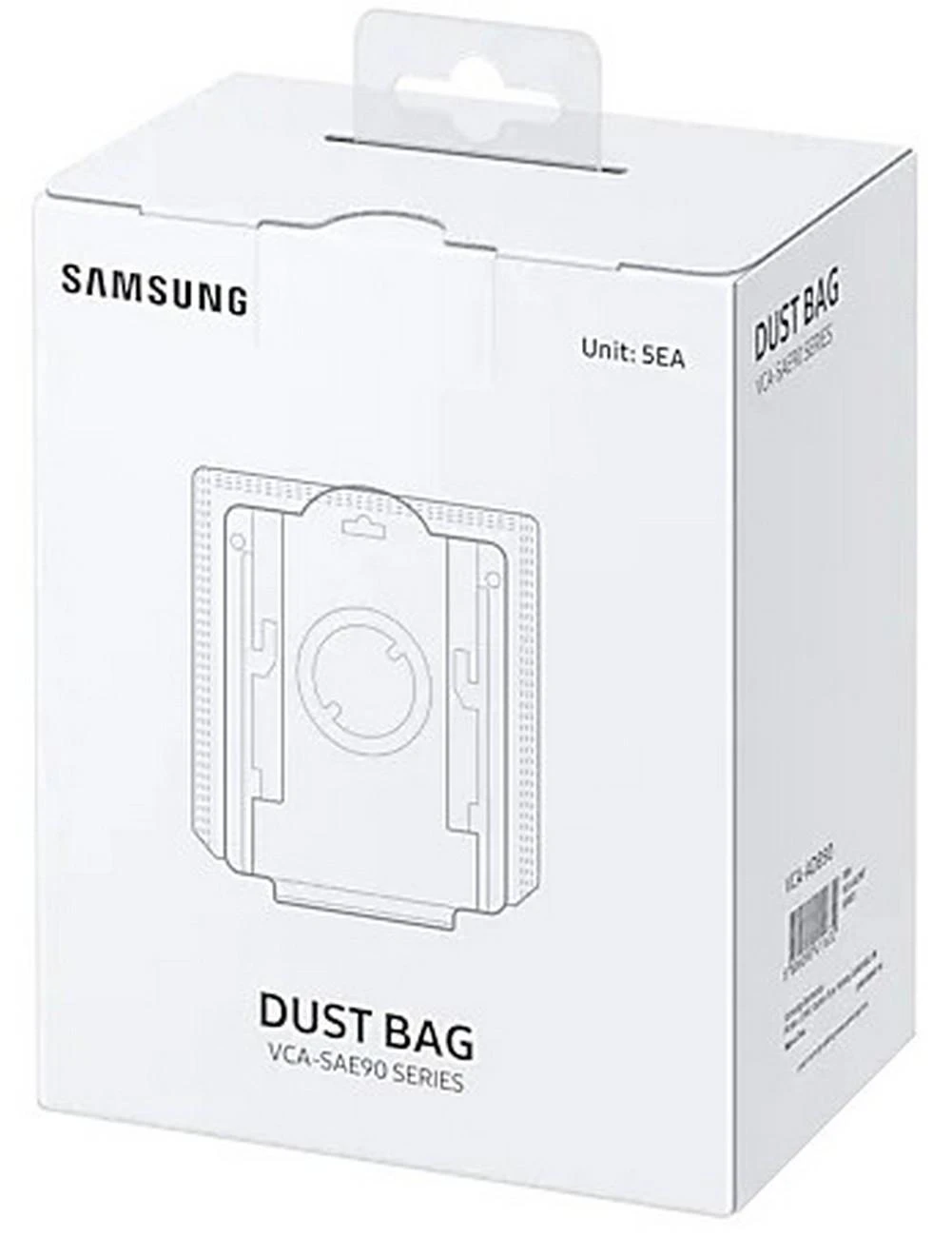 Dulkių surinkimo stotelės maišeliai VCA-ADB90 Samsung, 5vnt.