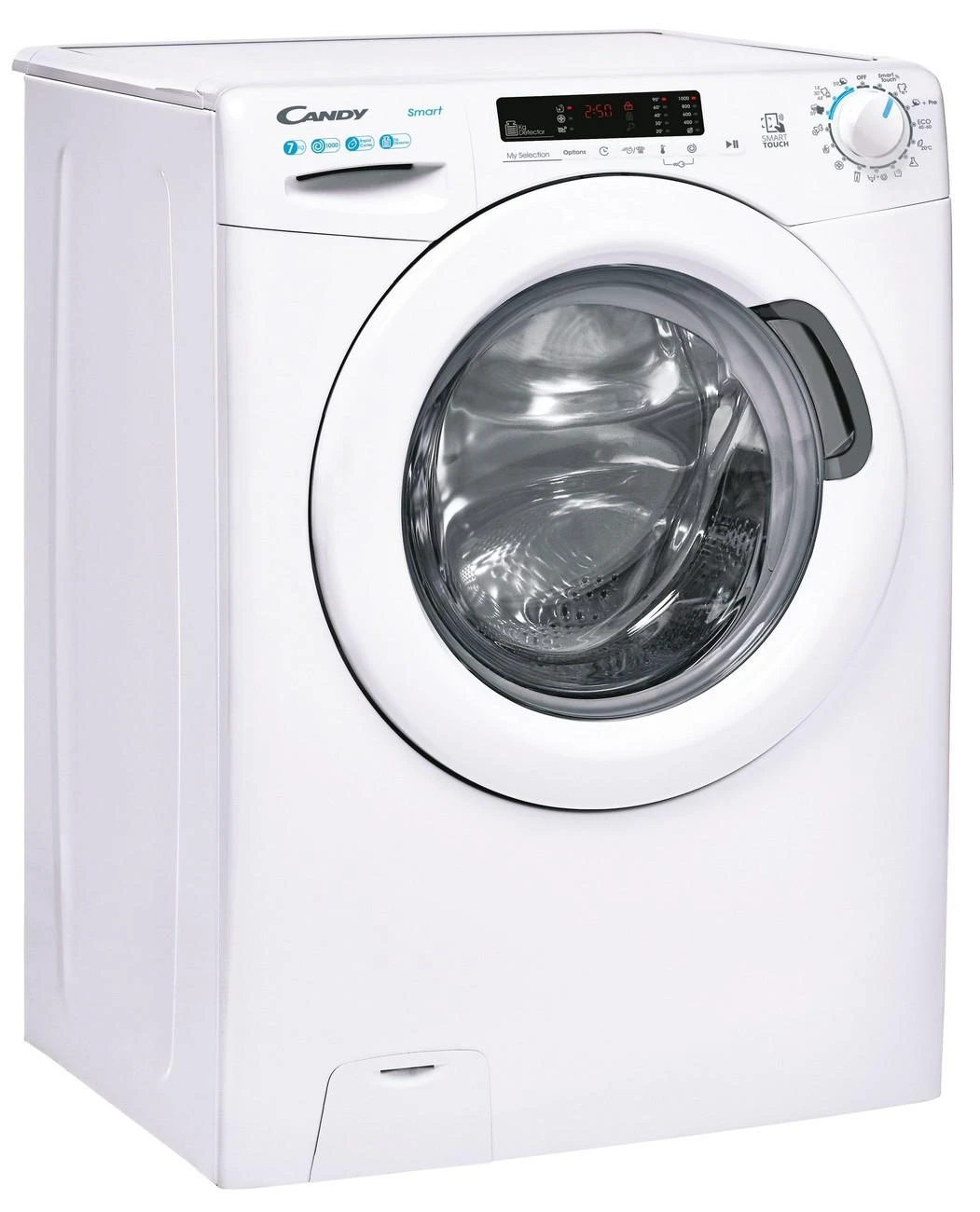 Candy | Skalbimo mašina | CS4 1072DE/1-S | Energy efficiency class D | Front loading | Skalbimo talpa 7kg | 1000 RPM | Gylis 45 cm | Plotis 60 cm | LCD | Baltas