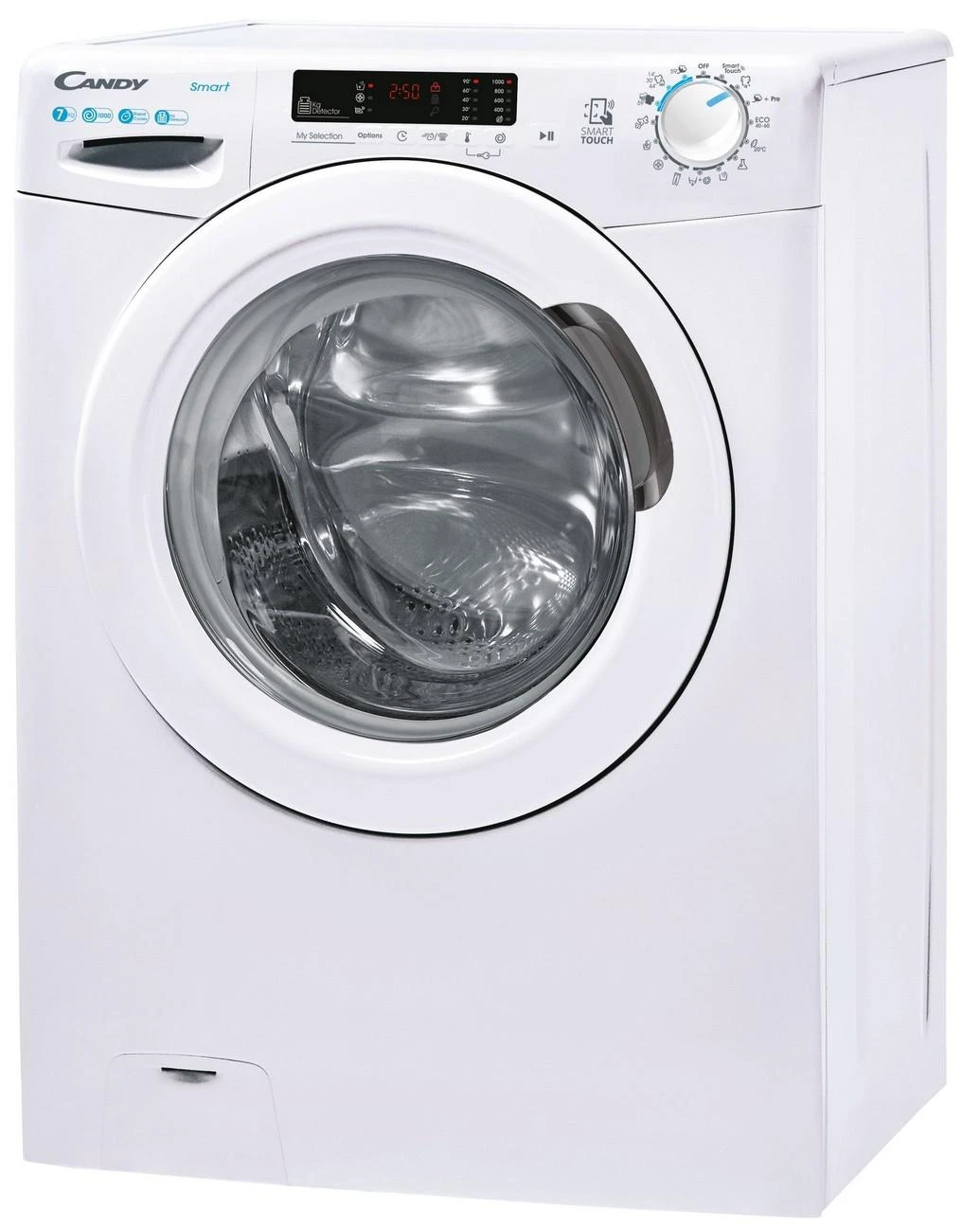 Candy | Skalbimo mašina | CS4 1072DE/1-S | Energy efficiency class D | Front loading | Skalbimo talpa 7kg | 1000 RPM | Gylis 45 cm | Plotis 60 cm | LCD | Baltas