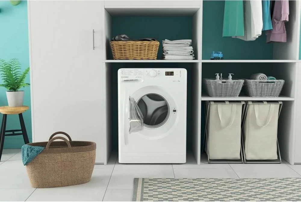 Indesit MTWA71252W Laisvai pastatoma skalbimo mašina su durimis priekyje 7,0 kg, baltos spalvos