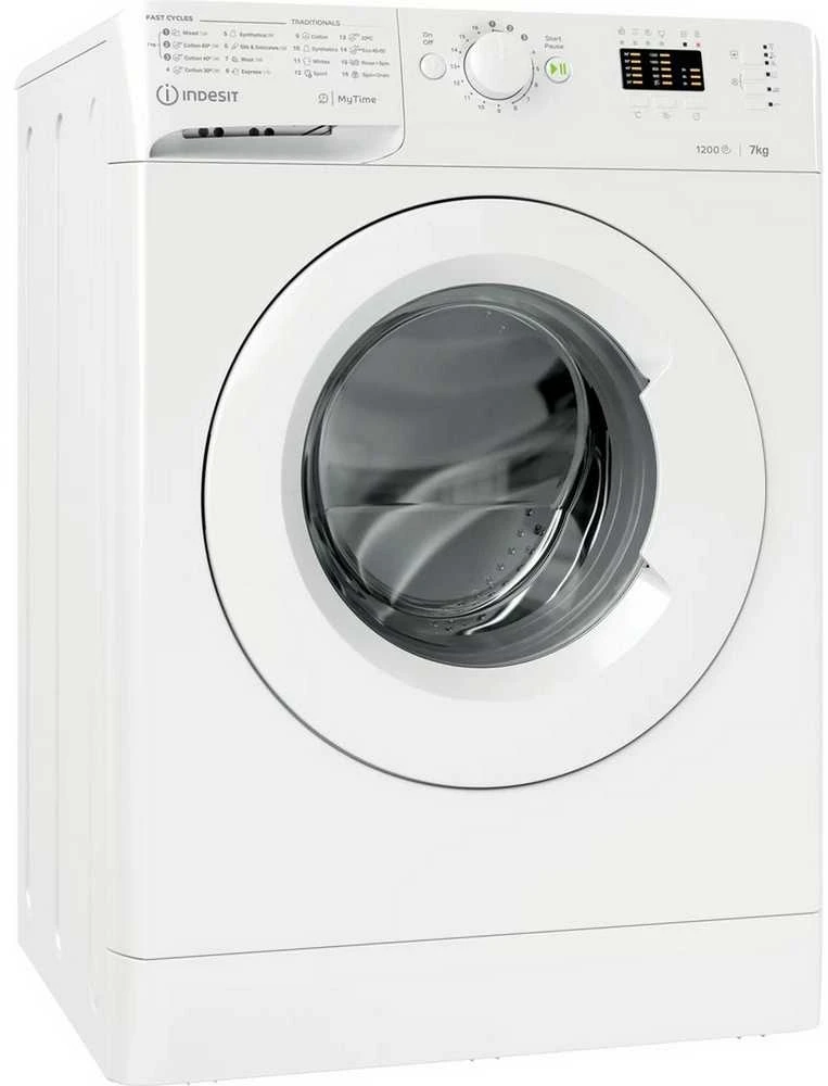 Indesit MTWA71252W Laisvai pastatoma skalbimo mašina su durimis priekyje 7,0 kg, baltos spalvos