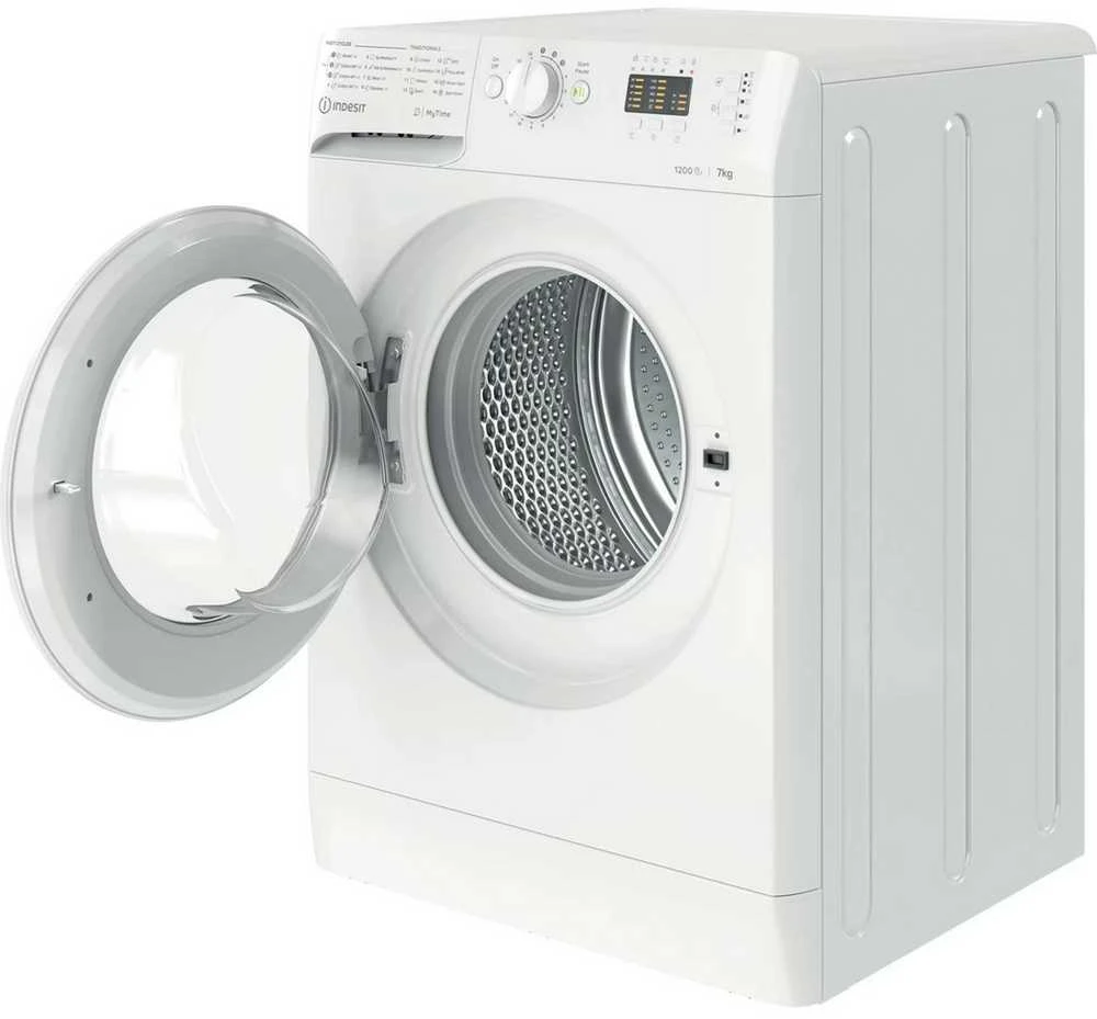 Indesit MTWA71252W Laisvai pastatoma skalbimo mašina su durimis priekyje 7,0 kg, baltos spalvos