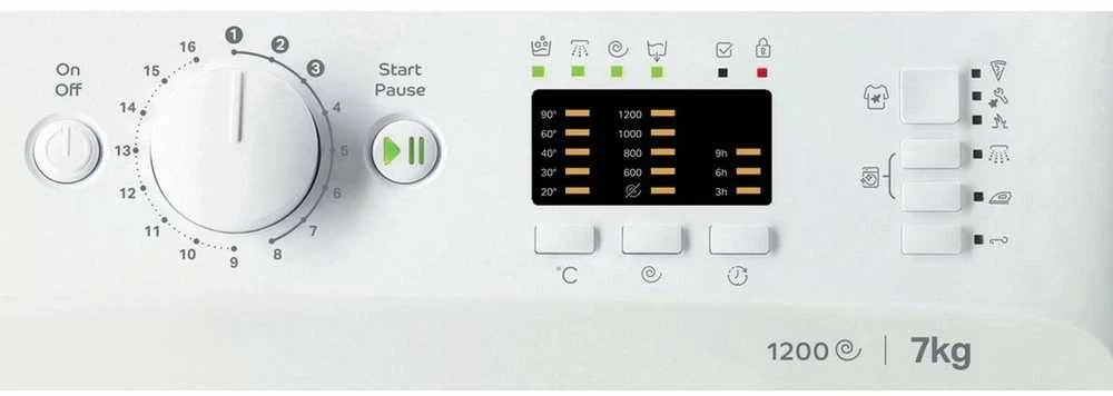 Indesit MTWA71252W Laisvai pastatoma skalbimo mašina su durimis priekyje 7,0 kg, baltos spalvos