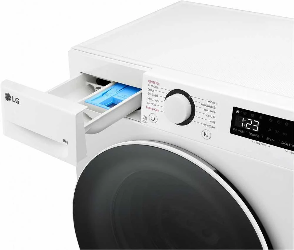 LG Skalbimo mašina F2WR508S0W, 8 kg, 1200 aps/min, A klasės, Balta