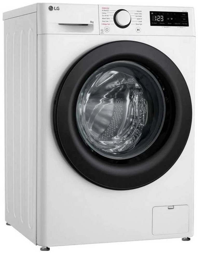 LG | Skalbimo mašina | F2WR508SWW | Energy efficiency class A | Front loading | Skalbimo talpa 8kg | 1200 RPM | Gylis 47.5 cm | Plotis 60 cm | Ekranas | LED | Steam function | Direct drive | Baltas
