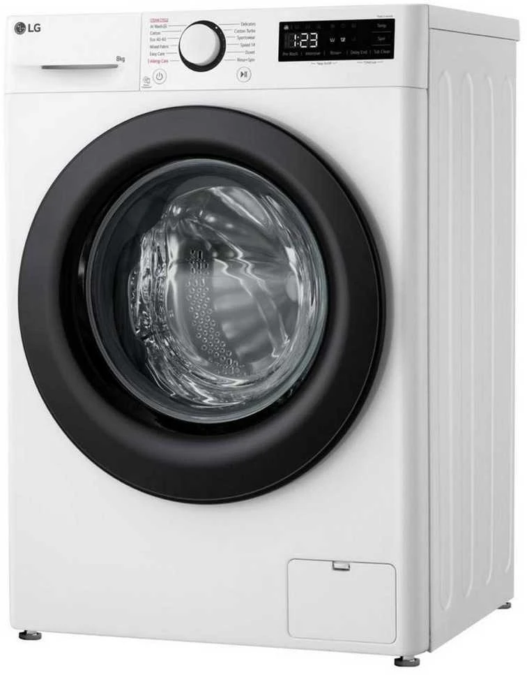 LG | Skalbimo mašina | F2WR508SWW | Energy efficiency class A | Front loading | Skalbimo talpa 8kg | 1200 RPM | Gylis 47.5 cm | Plotis 60 cm | Ekranas | LED | Steam function | Direct drive | Baltas
