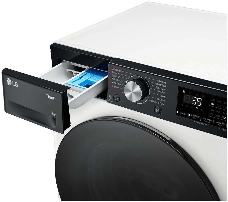 Skalbimo mašina LG F2WR708S2H 8kg. 47,5cm gylio