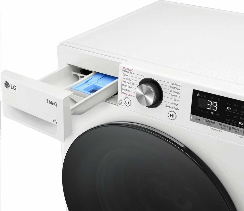 Skalbimo mašina LG F2WR709S2W, 9 kg, 47.5 cm, Wi-Fi