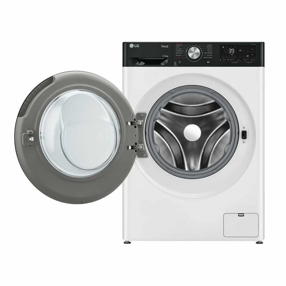 LG | Skalbimo mašina with Dryer | F4DR711S2H | Energy efficiency class A | Front loading | Skalbimo talpa 11 kg | 1400 RPM | Gylis 56.5 cm | Plotis 60 cm | Ekranas | LED | Drying system | Drying capacity 6kg | Steam function | Direct drive | Wi-Fi | Baltas