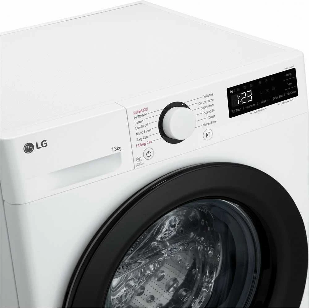 LG | Skalbimo mašina | F4WR513SBW | Energy efficiency class A-10% | Front loading | Skalbimo talpa 13 kg | 1400 RPM | Gylis 61.5 cm | Plotis 60 cm | LED | Direct drive | Baltas